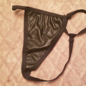 NWOT Faux Leather Thong